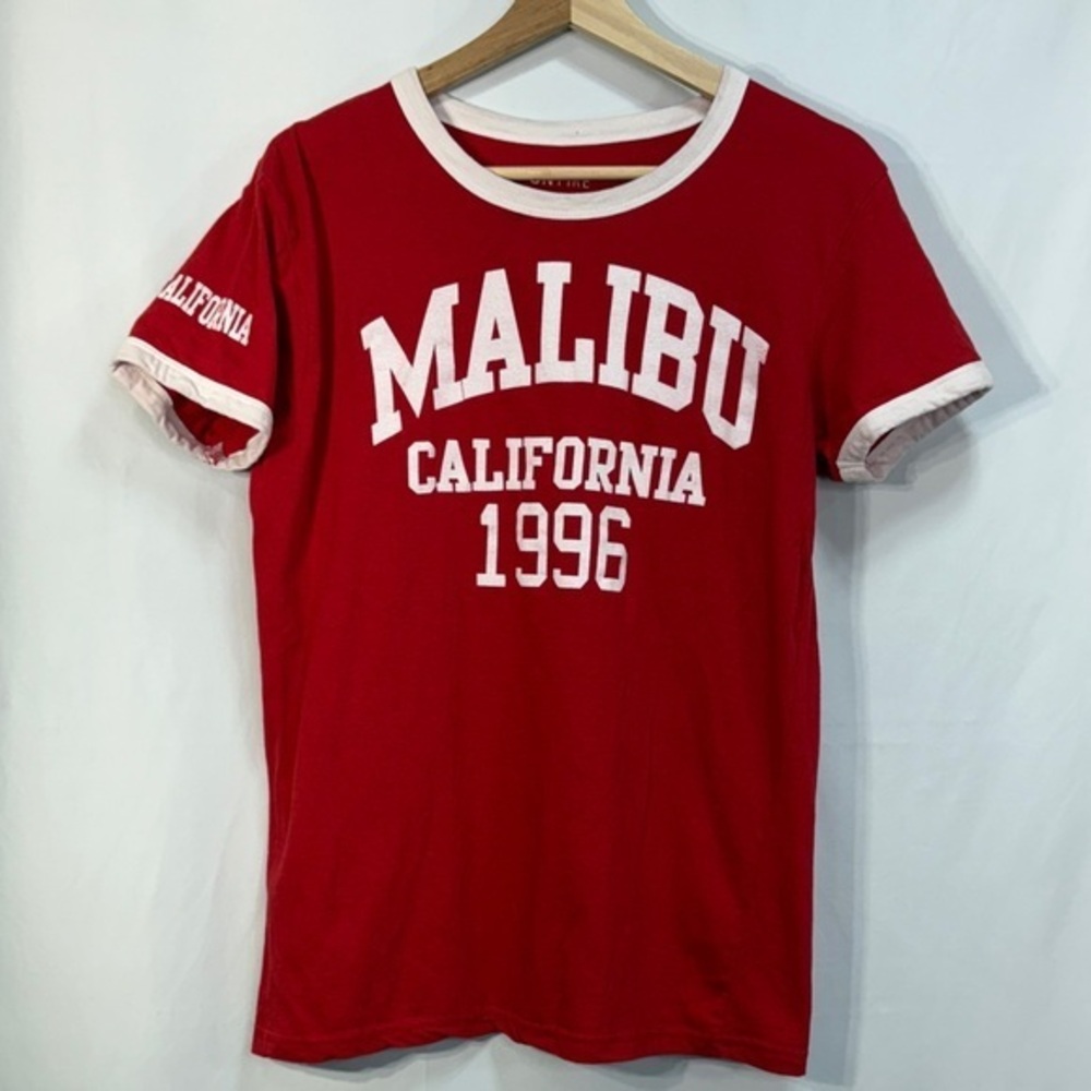 🦭 On Fire Red Malibu California 1996 Tee